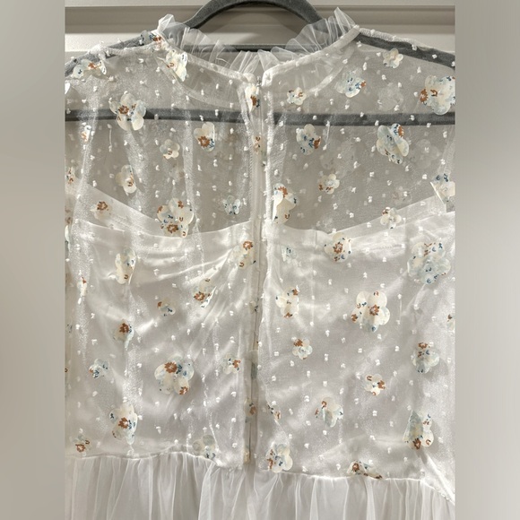 SHEIN Unity Frill Neck Organza Overlay Dress - Picture 9 of 13